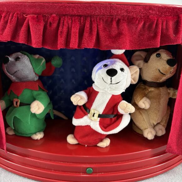 Jingle And The Sleigh Bells Mice Trio Animated Christmas Display Vintage Singing - Picture 5 of 12